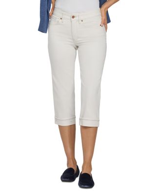 Marilyn Straight Crop Cuff Jeans in Vintage White