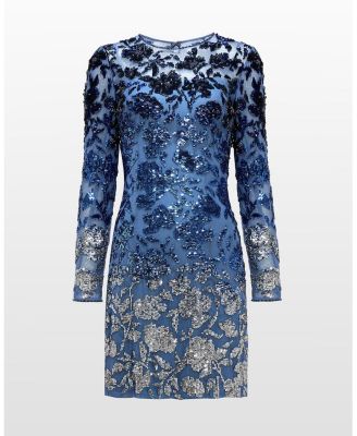 Jazz Sequin-Embellished Floral-Pattern Mini Dress