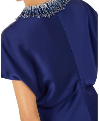  Novak Embellished-Collar Maxi Dress