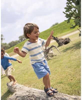 Unisex Recycled Cotton Blue Stripe T-Shirt - Baby, Little Kid, Big Kid