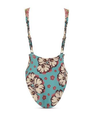 Ellis Plume Plunging Neck Swimsuit