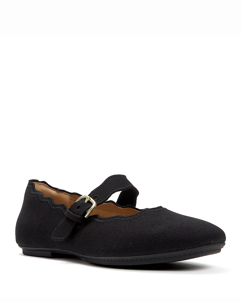 FitFlop Women's Delicato Wave Edge Canvas Mary Jane Flats