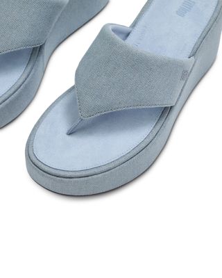 Women's Denim Wedge Platform Sandals 