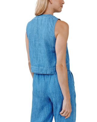 Sleeveless Placket Pullover Top