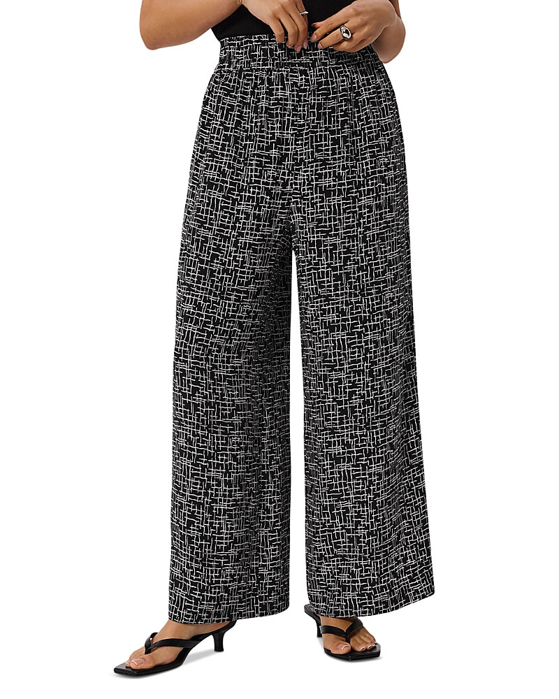 Whistles Petite Woven Grid Crop Trousers