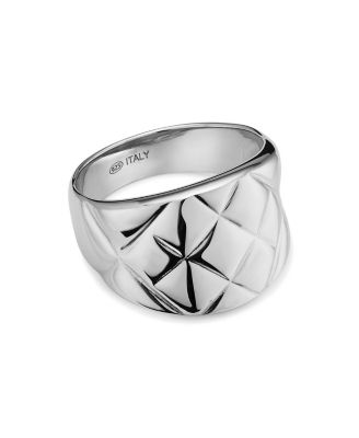 Sterling Silver Quilted Ring