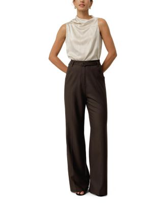  Asymmetric Silk Charmeuse Sleeveless Top