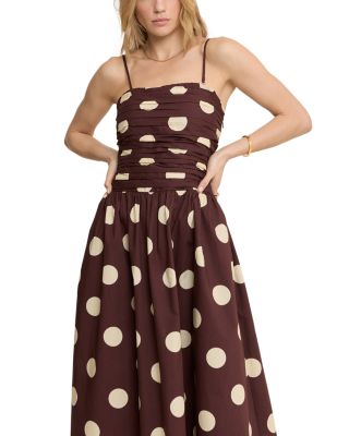 Polka Dot Bandeau Felicity Midi Dress