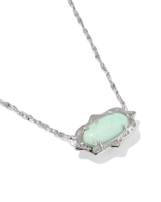 Elisa Scallop Frame Short Pendant Necklace, 16"