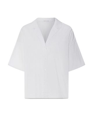Sleep & Lounge Woven Button Front Shirt