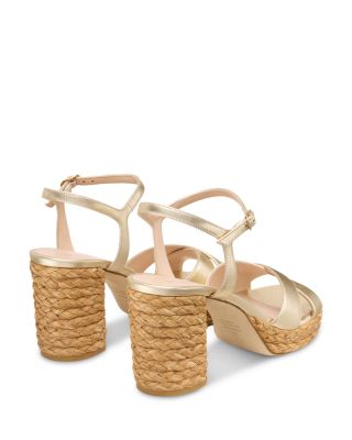 Women's Dayna Leather Espadrille Platform Sandals 
