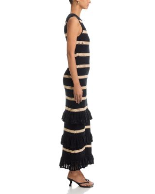 Ana Ruffle Tiered Knit Maxi Dress