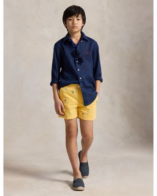 Boys' Polo Prepster Embroidered Corduroy Shorts - Little Kid, Big Kid