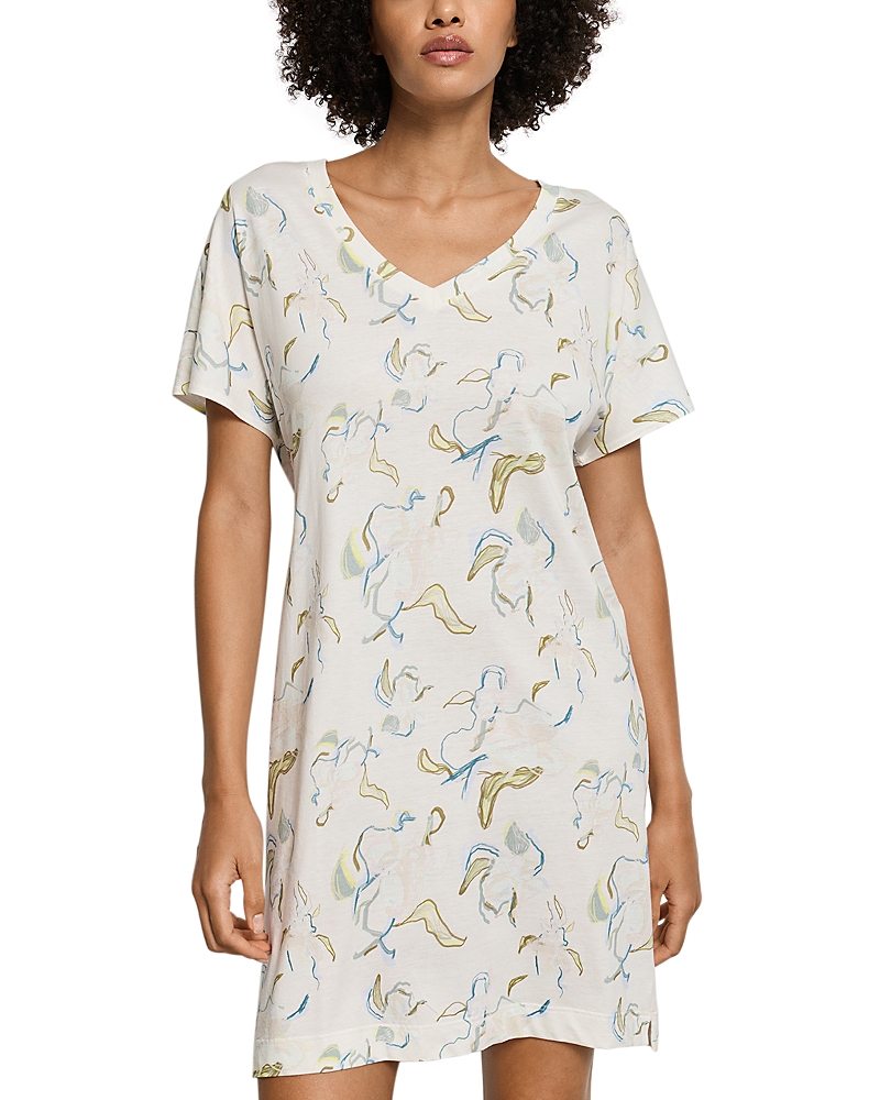 Hanro Sleep & Lounge Cotton V Neck Nightgown