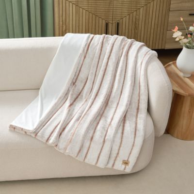Stasia Ribbed Plush Throw Blanket