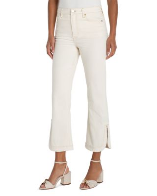 Hannah High Rise Crop Flare Jeans in Desert Dunes