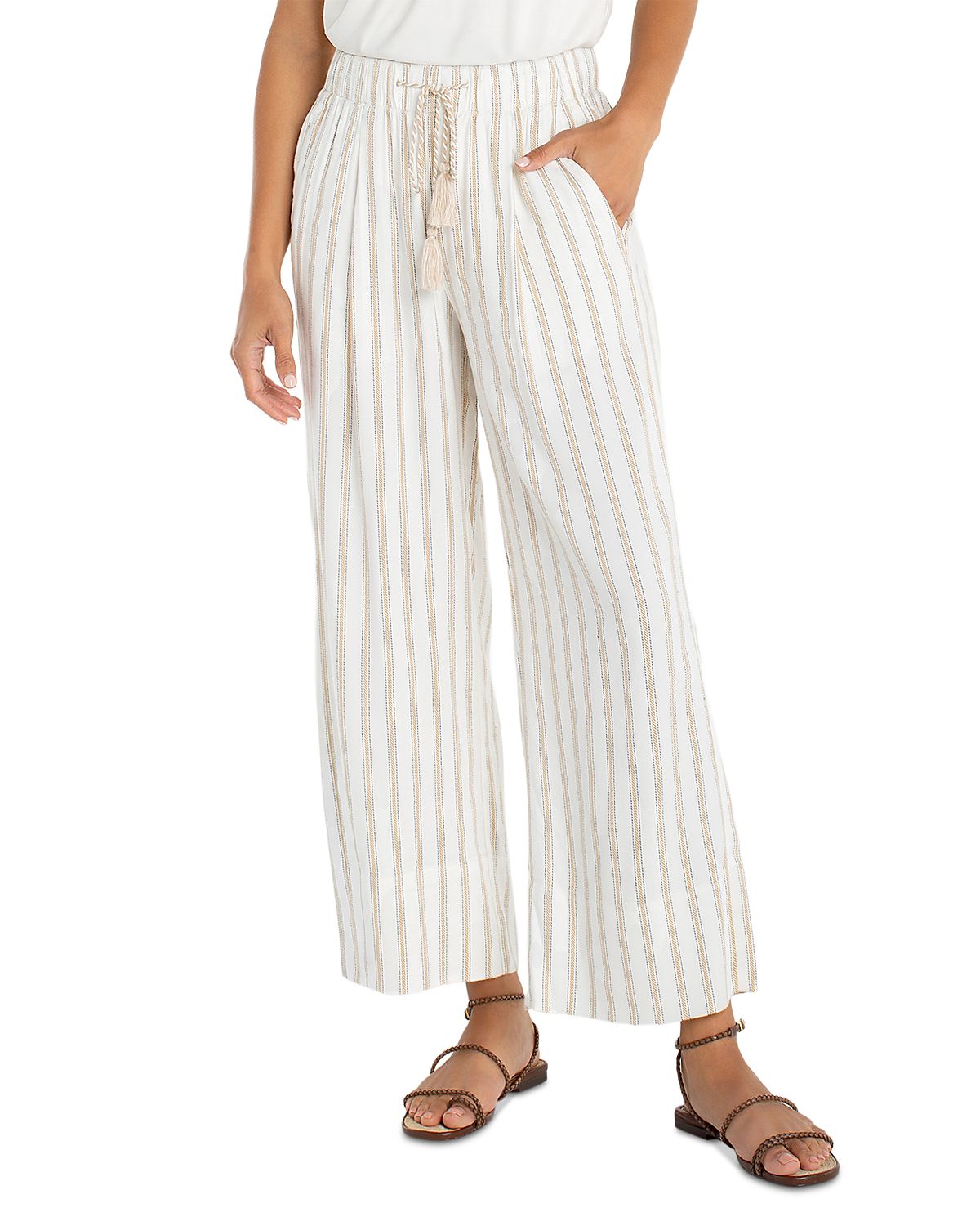 Liverpool Los Angeles Plus Pull On Wide Leg Cropped Pants