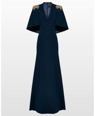 Star shower Rhinestone-Embellished Maxi Dress