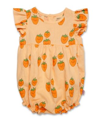 Girls' Linen Strawberry Ruffle Baby Romper - Baby, Little Kid
