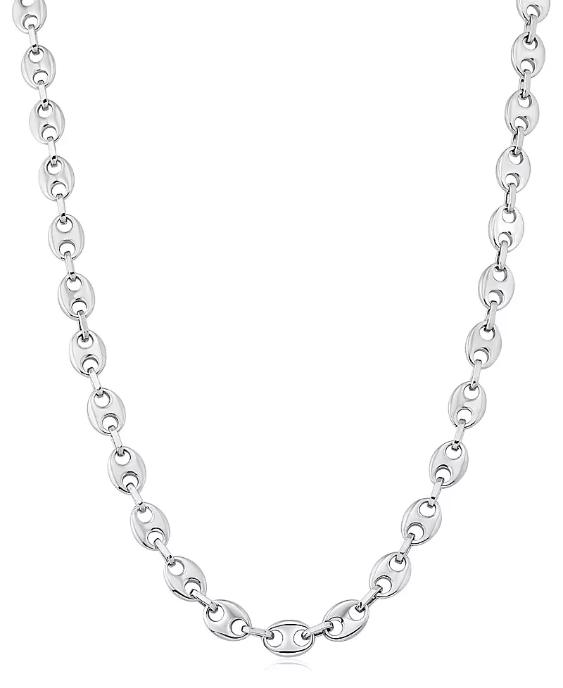 Oradina Sterling Silver Take Me There Petite Mariner Necklace