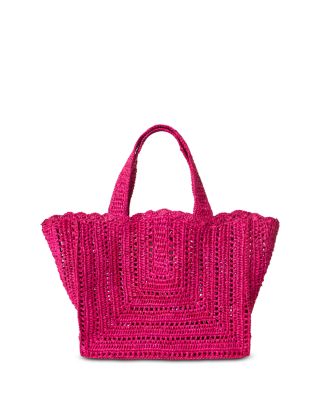 Beth Large Raffia Tote Bag