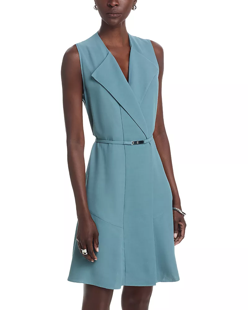 Boss Dimosa Wing Lapel Wrap Dress