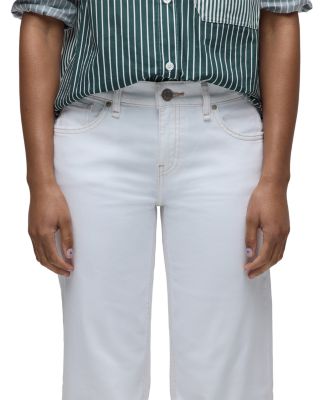 Kelli Low Rise Loose Straight Jeans in White