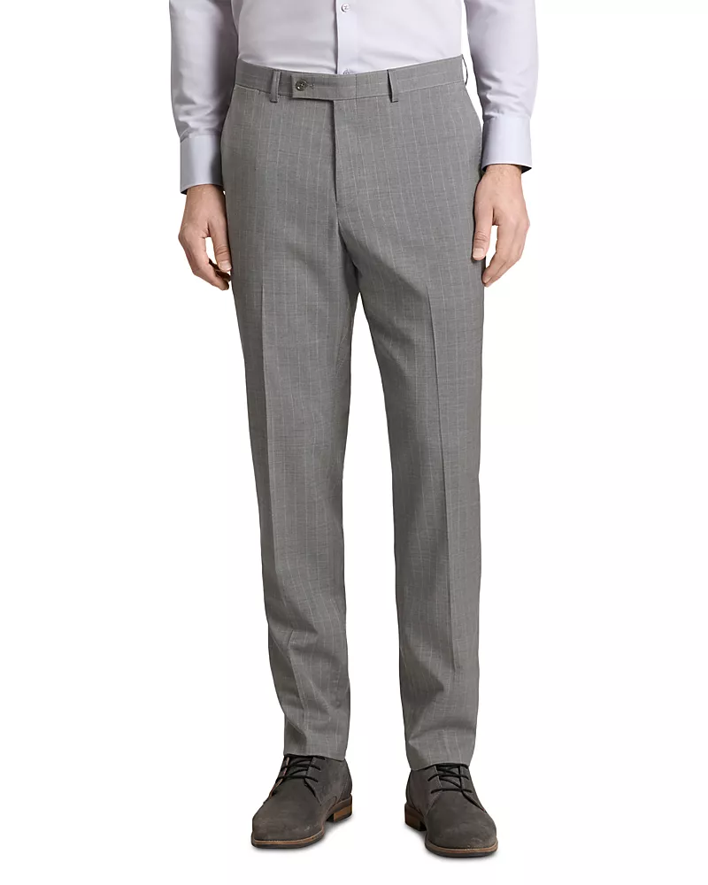 Ted Baker Winter Modern Fit Gray & White Stripe Suit Pants