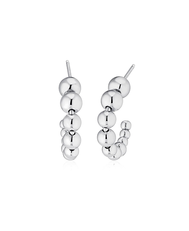 Oradina Sterling Silver Belle of the Ball Hoops