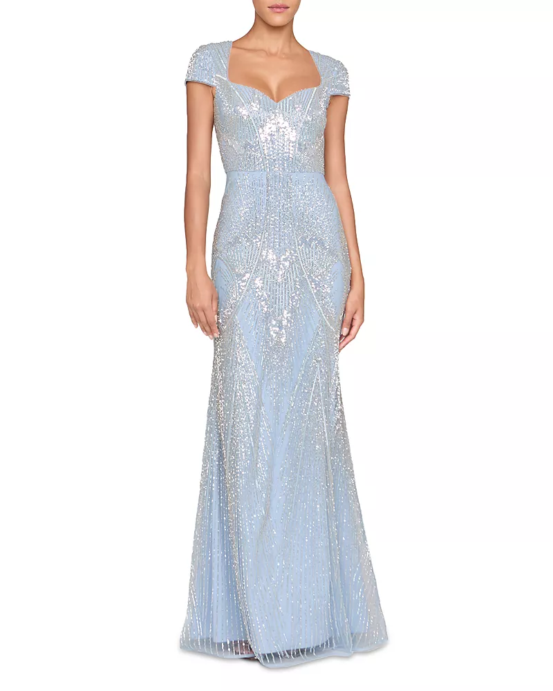 Theia Zula Beaded Gown