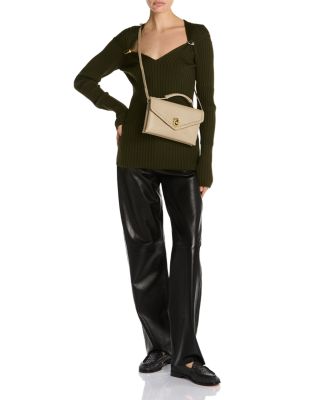 Knot Lock Intrecciato Leather Crossbody Bag