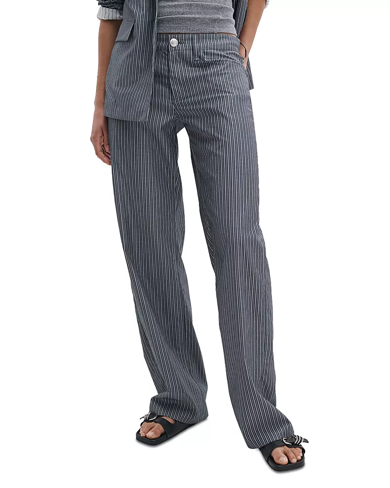 rag & bone Saige Stripe Low Rise Poplin Pants
