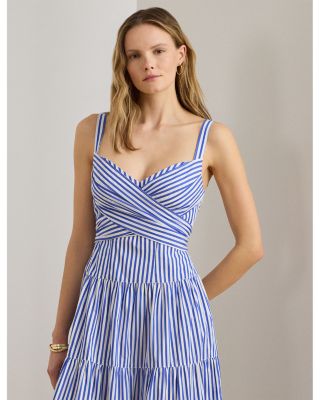 Striped Broadcloth Tiered Dress