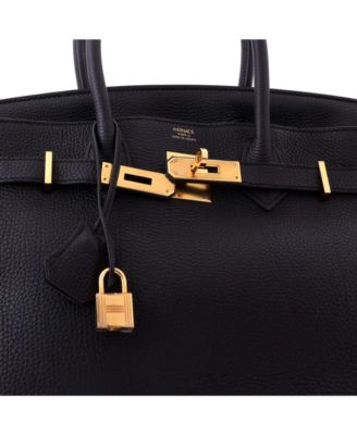 Birkin 30 Handbag Black Togo with Rose Gold Hardware