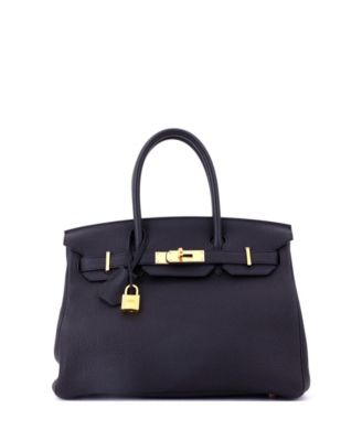 Birkin 30 Handbag Black Togo with Rose Gold Hardware