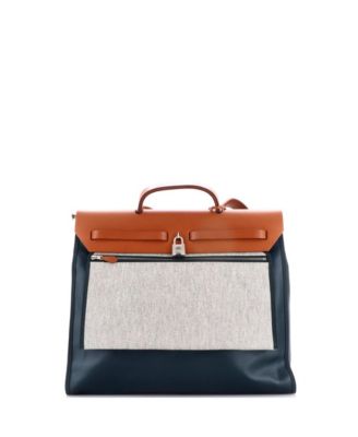 39 Herbag Zip Berline Vache Canvas and Leather