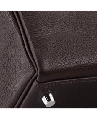 Kelly 28 Handbag Brown Barenia Faubourg with Palladium Hardware