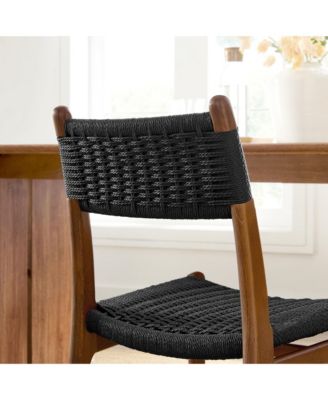 Wynn Rope and Wood Dining Side Chairs, Set of 2