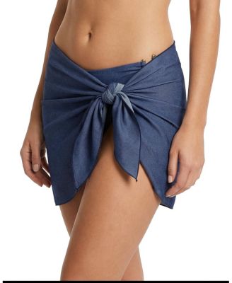  Liv Denim Cover-Up Swim Sarong