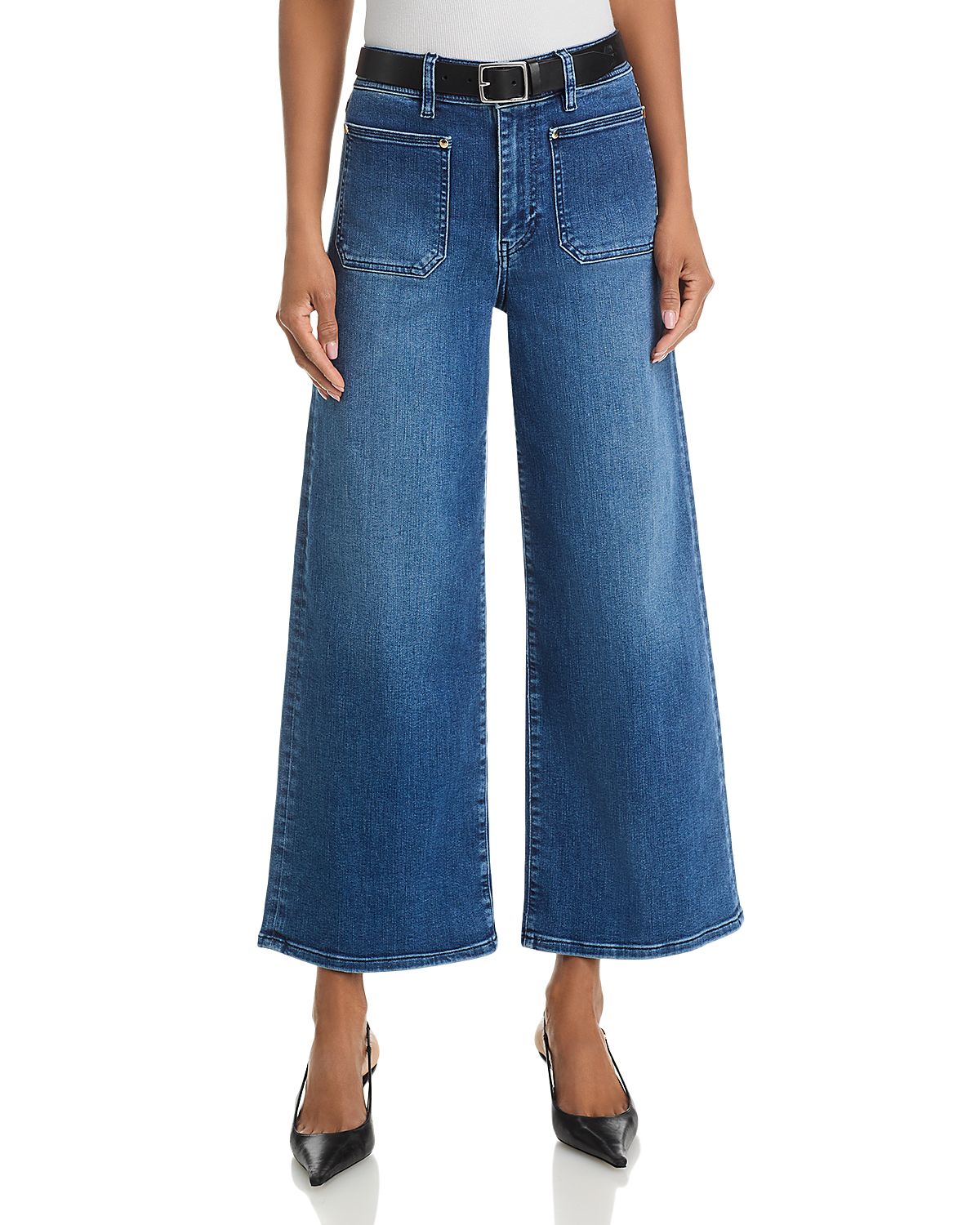 Frame Le Slim Palazzo Crop High Rise Harbor Jeans