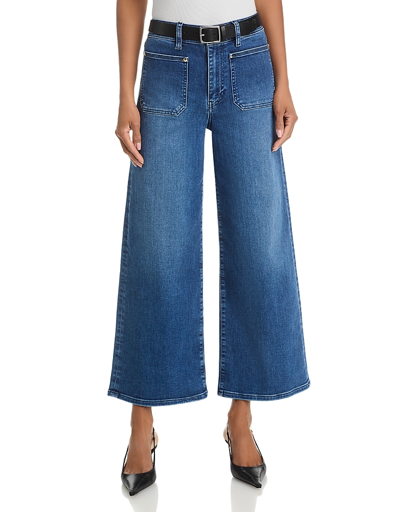 Frame Le Slim Palazzo Crop High Rise Harbor Jeans in Archive