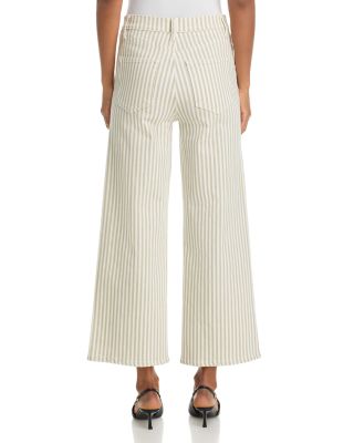 The Anchor High Rise Ankle Jeans in Flax Stripe