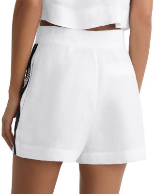 Felicity Scallop Edge Linen Shorts