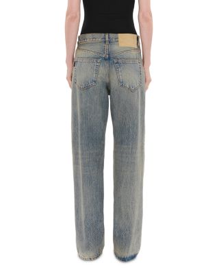 Bonnie Mid Rise Straight Jeans in Earth Blue