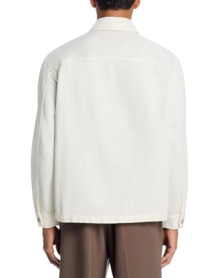 Regular Fit Linen Blend Shirt Jacket