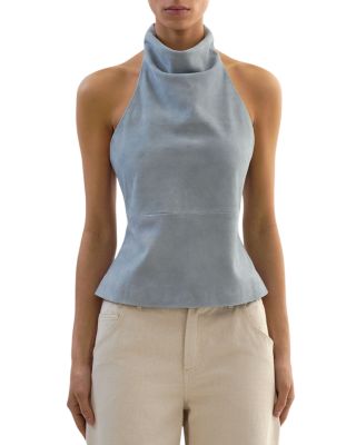 Suede Halter Neck Top