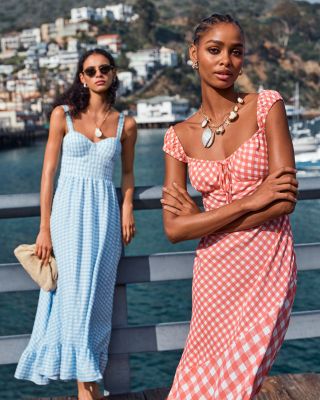 Gingham Midi Dress - Exclusive