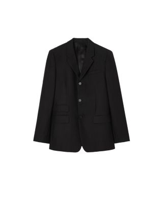  Striped Wool Mohair Tailored Jacket