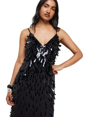 Premium Teardrop Embellished Midi Dress