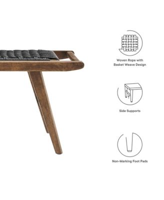 Saoirse 47" Wove Rope Wood Bench